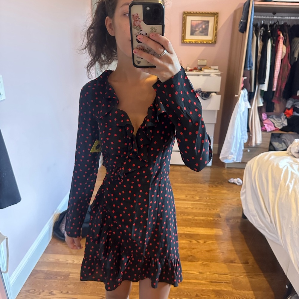 Realisation Par Black Red Polka Dot Par Alexandra Silk Wrap